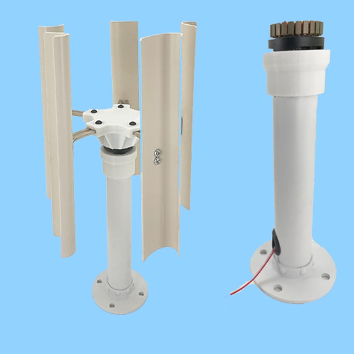 Three-Phase Permanent Magnet Brushless Generator 35W Vertical 5-Blade Wind Turbine Model Portable Low-Speed Outdoor Windmill