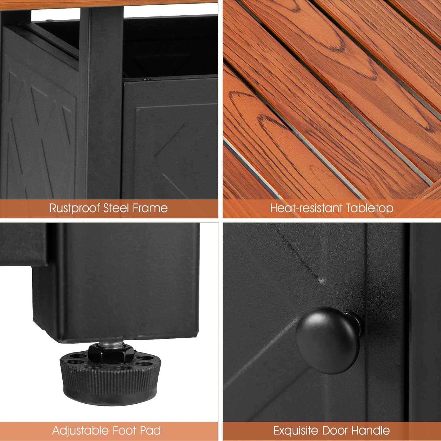 Giantex Propane Fire Pit Table 57-Inch - 50,000 BTU Gas Fire Pits for Outside Patio, Auto-Ignition, Heat Resistance Tabletop, Lid, Lava Rocks, Firepit for Outdoor Rectangular Fire Table (Brown)