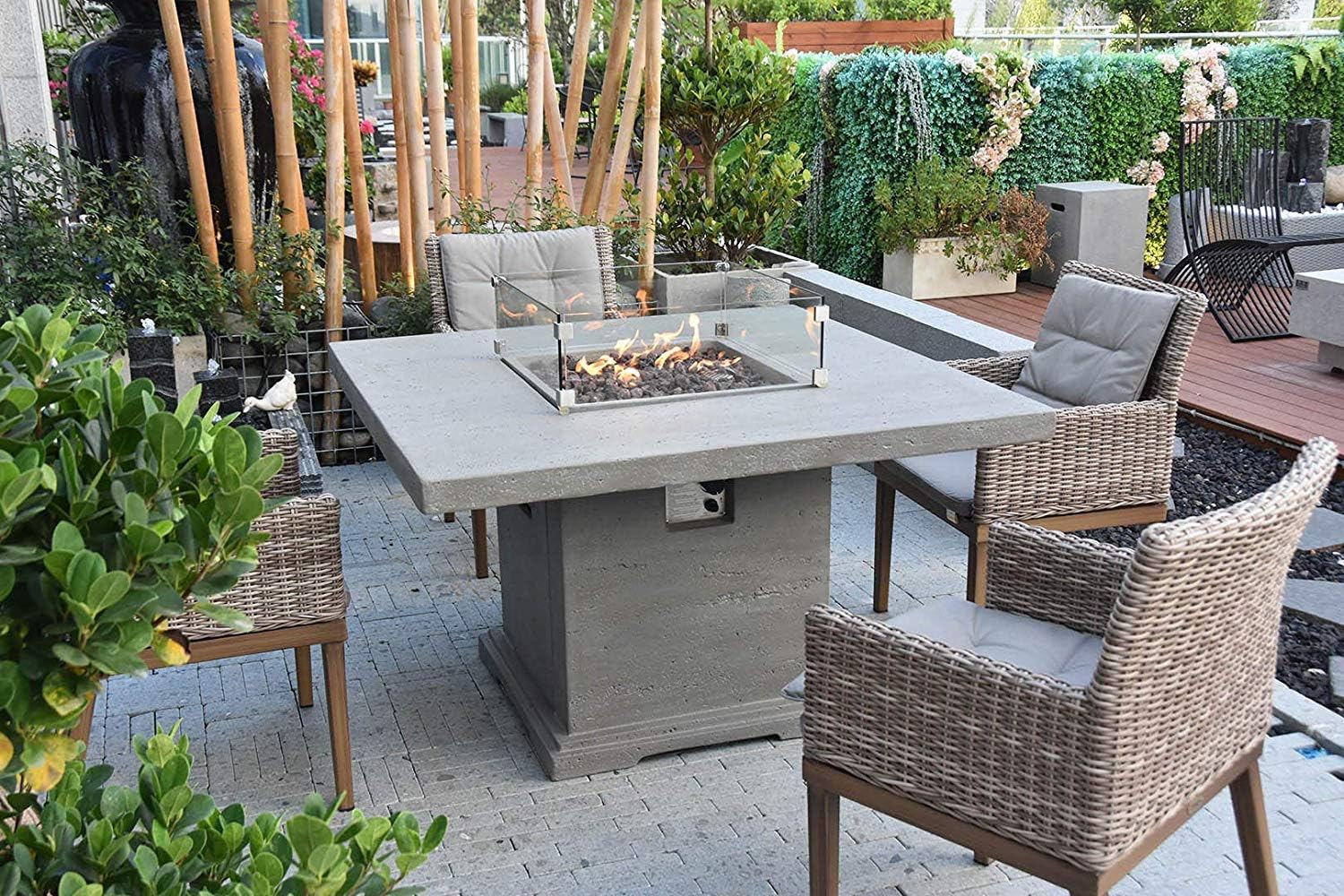 Elementi Gas FIRE Table Birmingham, 48 inch Square 32