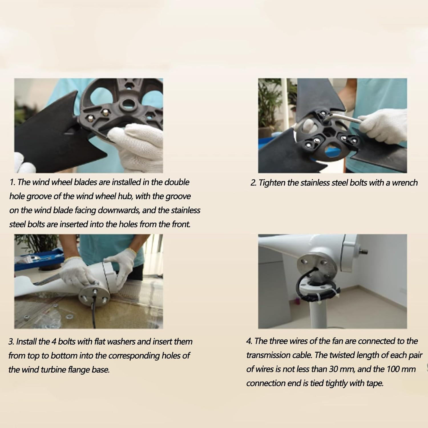 Wind Turbine Generator, Windmill Generator Wind Turbine 6 Blade Wind Controller Turbine Generator Kit for Boats,Terraces,Cabins Or Home(Size:200W)