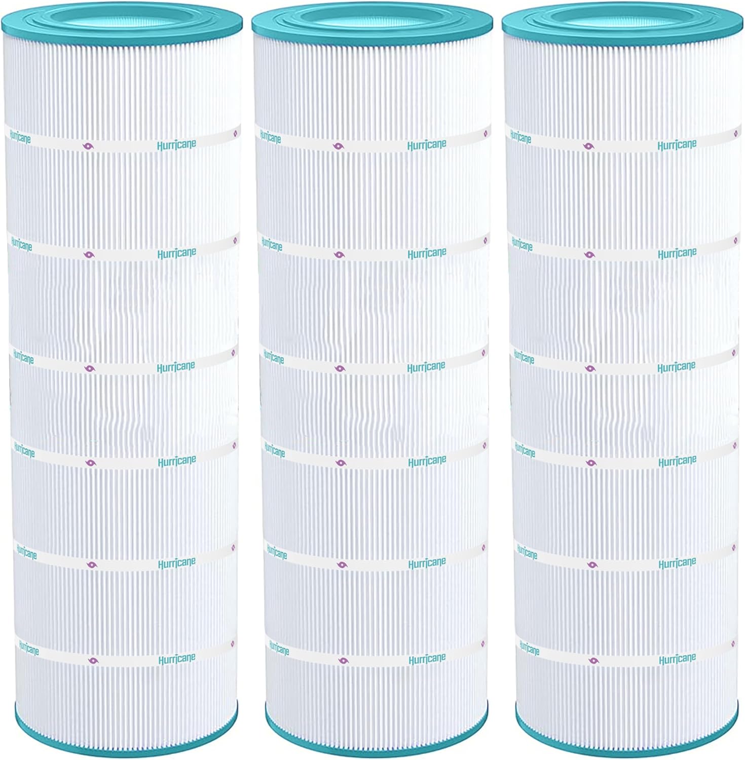 Hurricane Filters 3 Pack HF9419-01 Advanced Pool Filter Cartridge - Replacement for PAP200, Unicel C-9419, Filbur FC-0688, Pentair Clean & Clear 200, Predator 200
