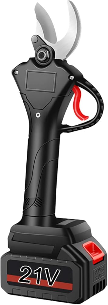Electric Pruning Shears Garden Weight 0.9KG Gardening Cordless Scissors Lithium Battery-Powered Tree Branch 35mm Cutting Diameter (2battery)