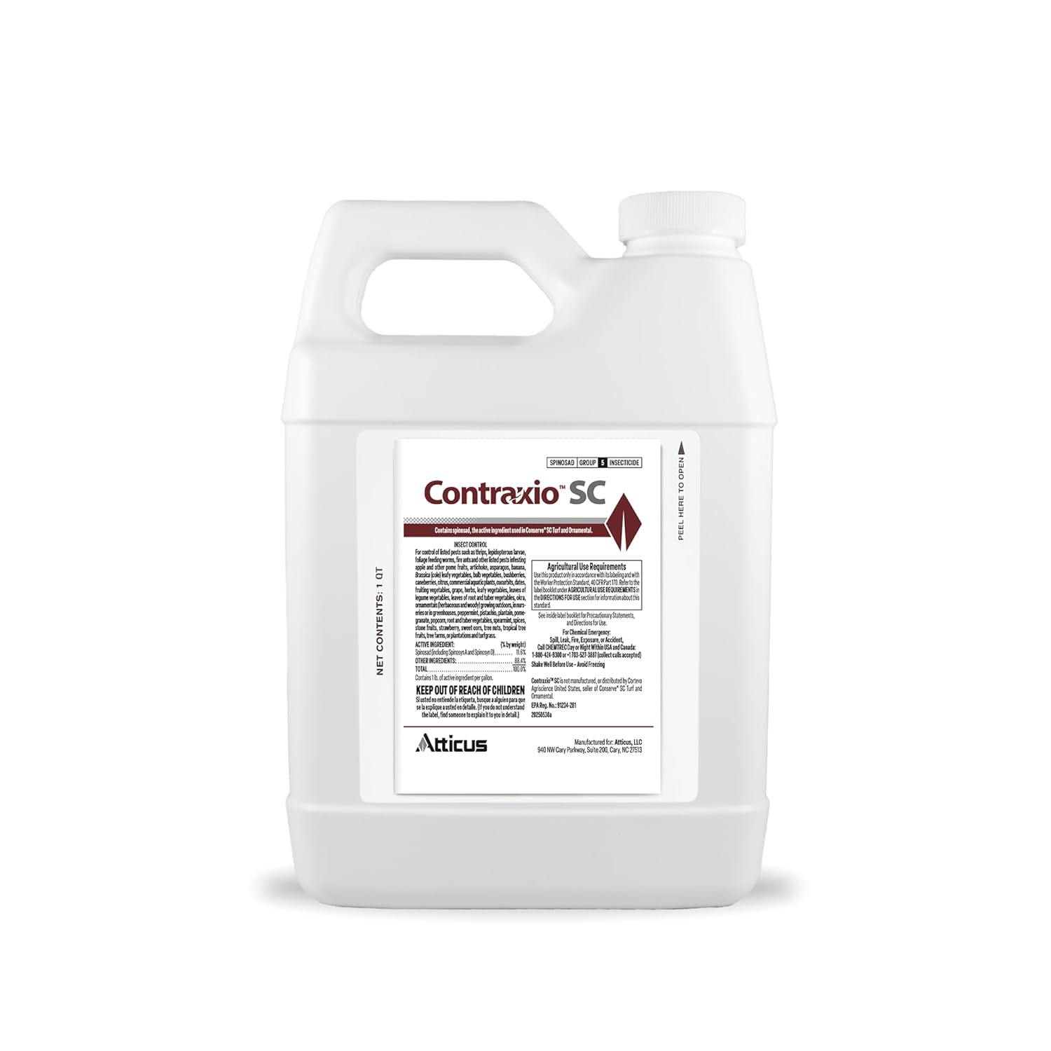 Atticus Contraxio SC Insecticide with Spinosad (32 OZ) Natural Pest Control for Lawn, Landscapes and Gardens