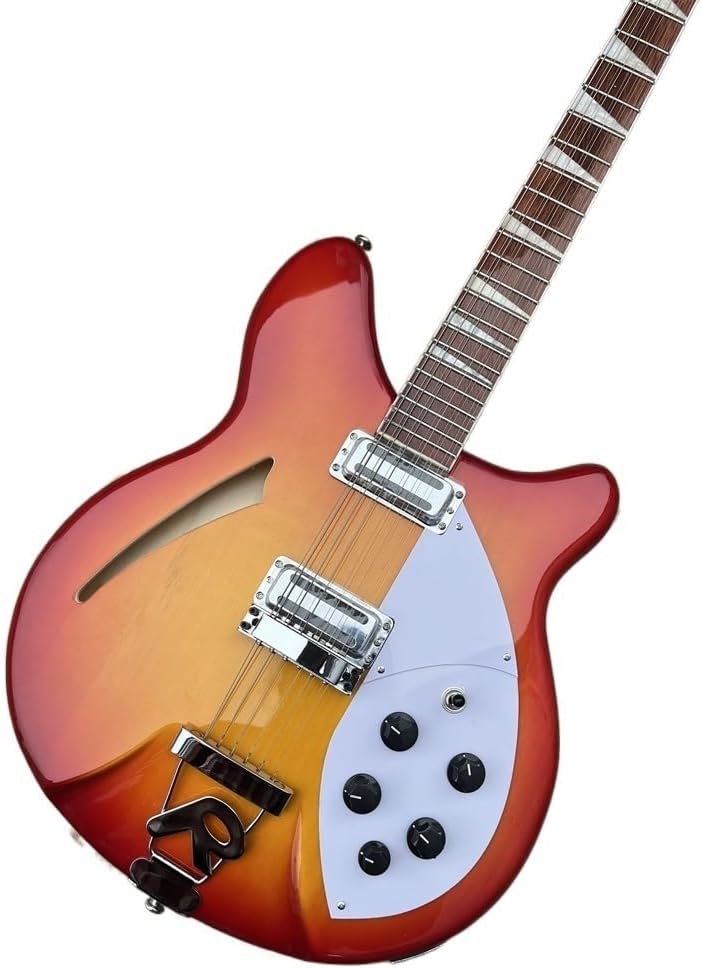 Custom 12-string electric guitar, electric guitar, sunburst color, rosewood fingerboard