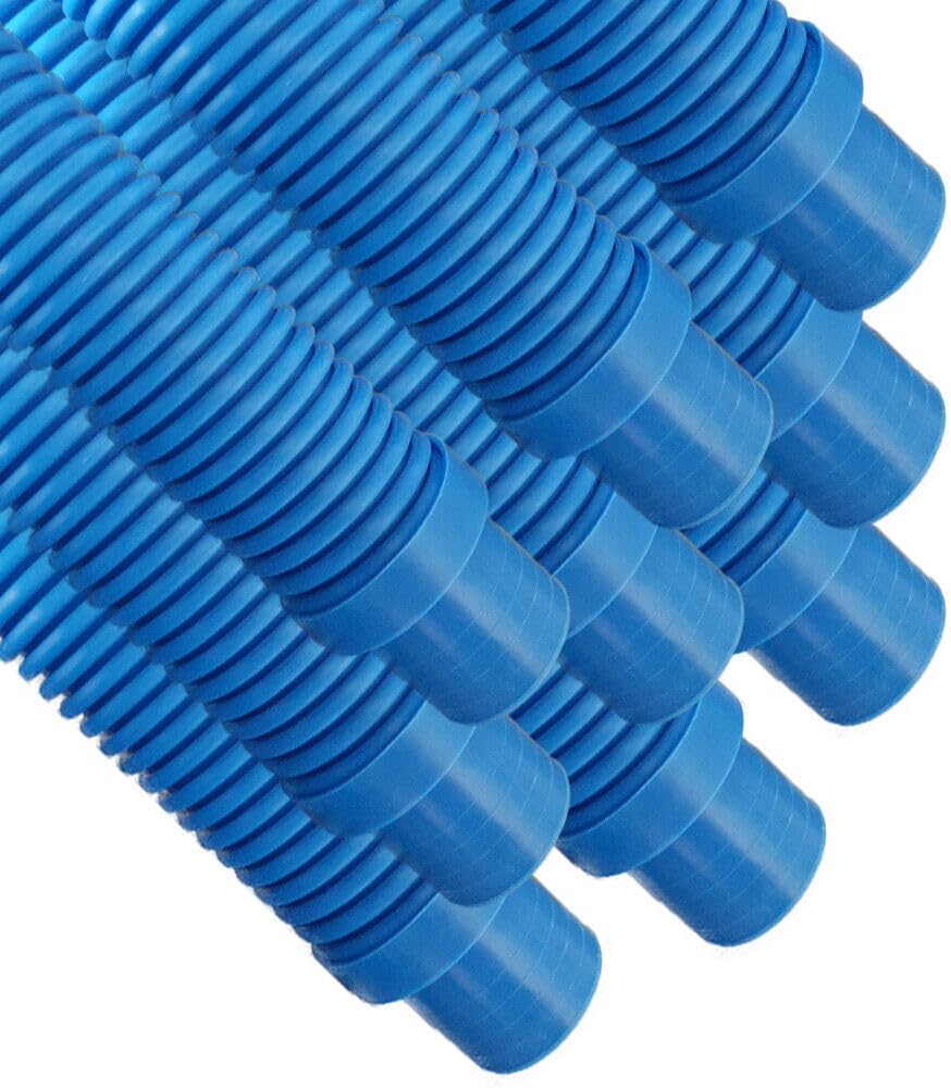 Replacement for Puri Tech Pool Cleaner Vac Hose Kreepy Krauly Barracuda 1.5 in x 4 ft Blue 9 pk