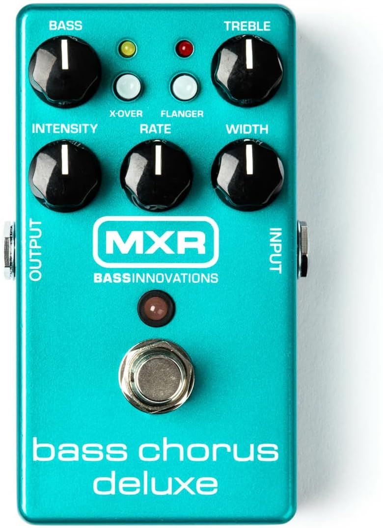 Briskdrop MXR M83 Bass Chorus Deluxe Pedal Bundle with 2 Patch Cables, Dunlop ECB003 9V Adapter, and Dunlop Variety Pick Pack (M83-ECB003)