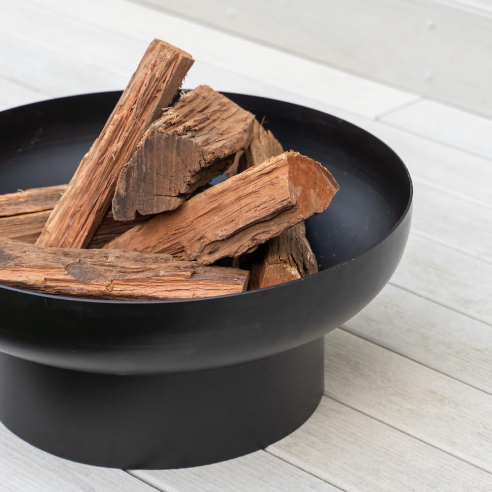 DENKOE Iron Fire Pit Table with Lid, Extra Thick and Heavy Duty Fire Bowl, Deep Round Firepit for Outdoor Bonfire Gatherings, Wood Burning Firepits for Outside Patio, Modern Outdoor Fire Pits