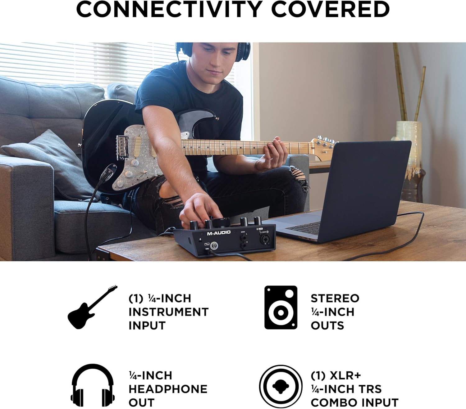 M-AUDIO AIR 192x4 USB-C Audio Interface for Recording, Podcasting, Streaming with Studio Quality Sound, 1 XLR in and Music Production Software