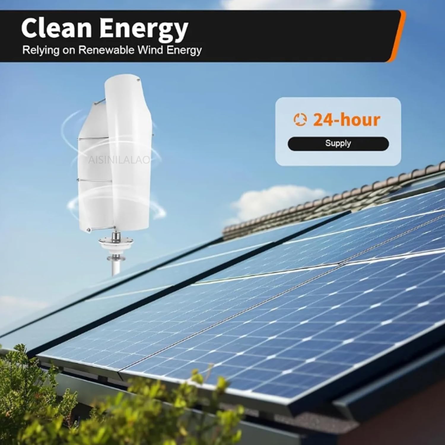 400W 12V Wind Turbine with Controller, Vertical Wind Power Turbine Generator, Portable Windmill Generator for Outdoor Lighting Power