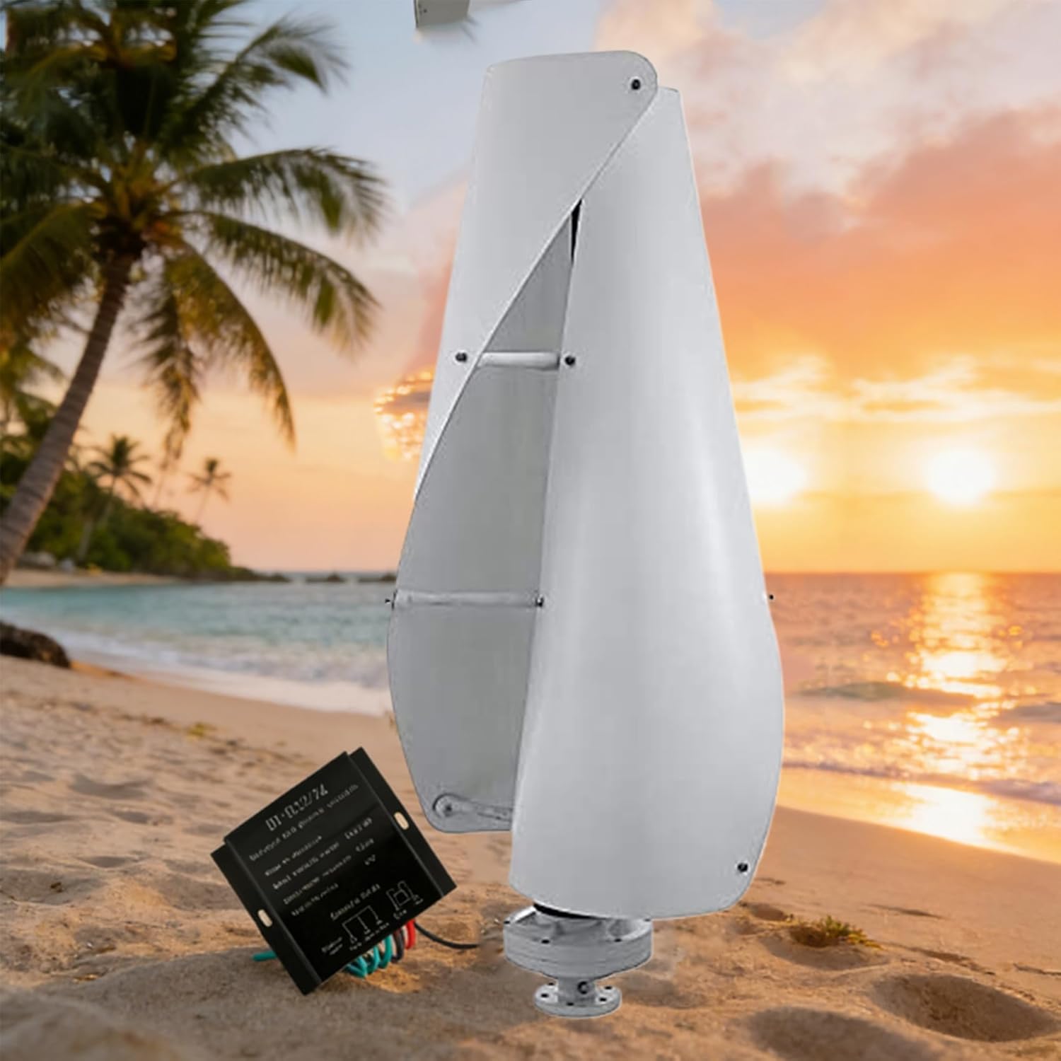 9000W 220V Vertical Axis Helix Wind Power Turbine 12V 24V 48V 220V Permanent Magnet Generator with Controller for Hybrid Wind-Solar Systems