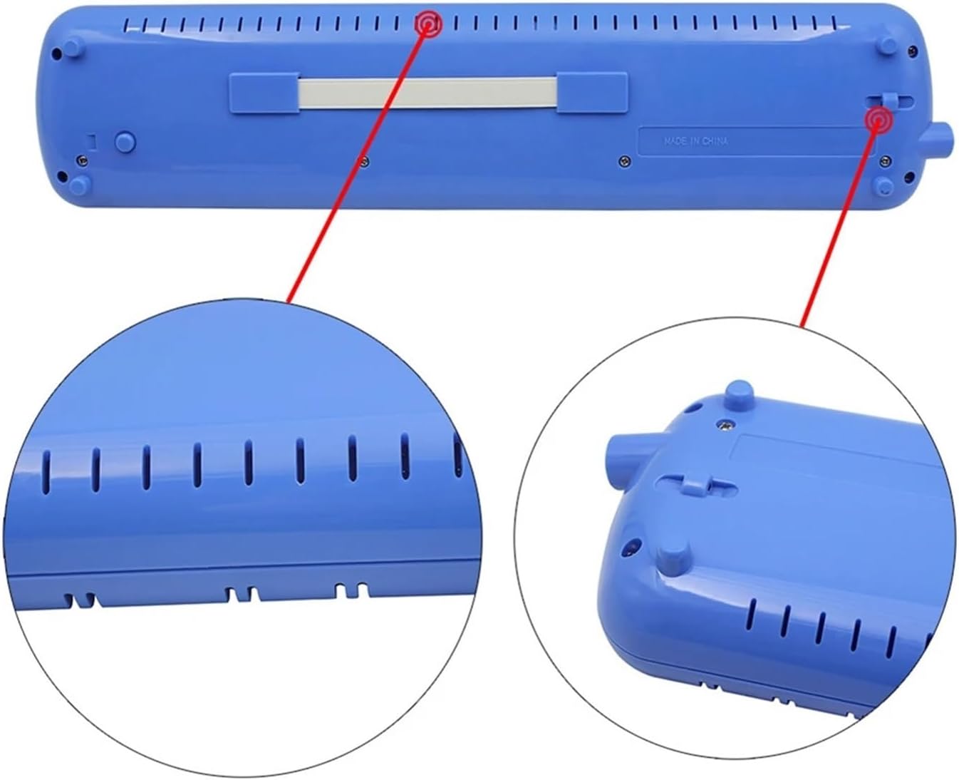 Melodica 37 Keys Mouth Melodica Keyboard Easy To Play Piano Keyboard ABS Silver Plated Base for Adults Students and Kids