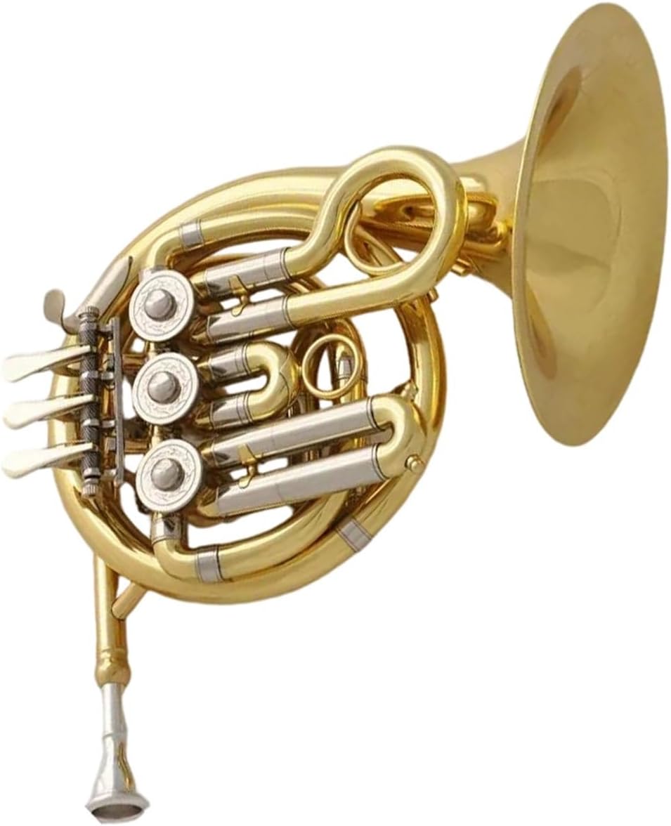 4 Key French Horn Gold Mini French Horn Engraved Instrument