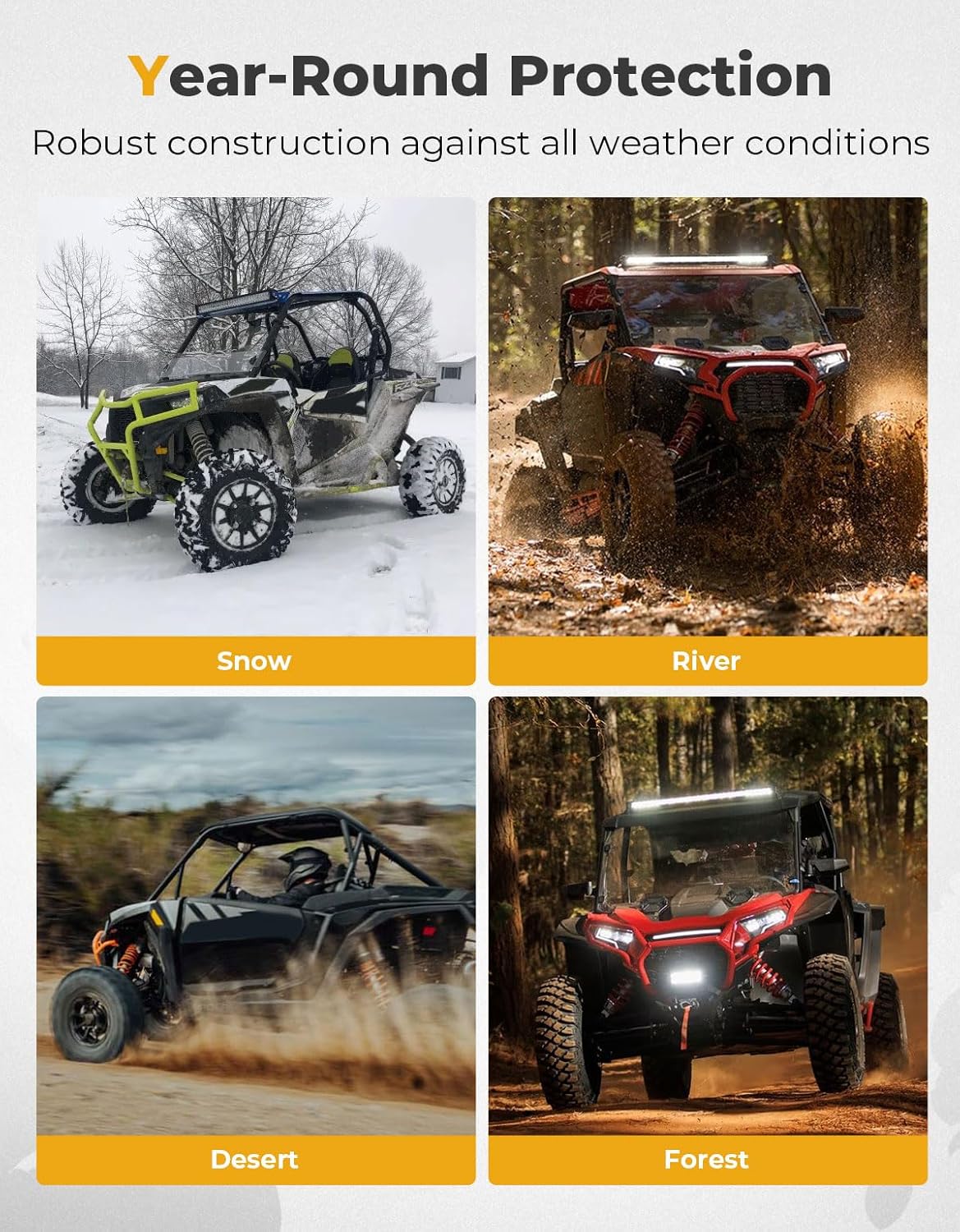 KEMIMOTO 2024/2025+ XP 1000 TPE Floor Mats Compatible with 2024/2025+ Polaris RZR XP 1000/4 1000 Non-Slip Front Row Floor Accessories 2PCS All-Weather Protection Slush Mats Liners