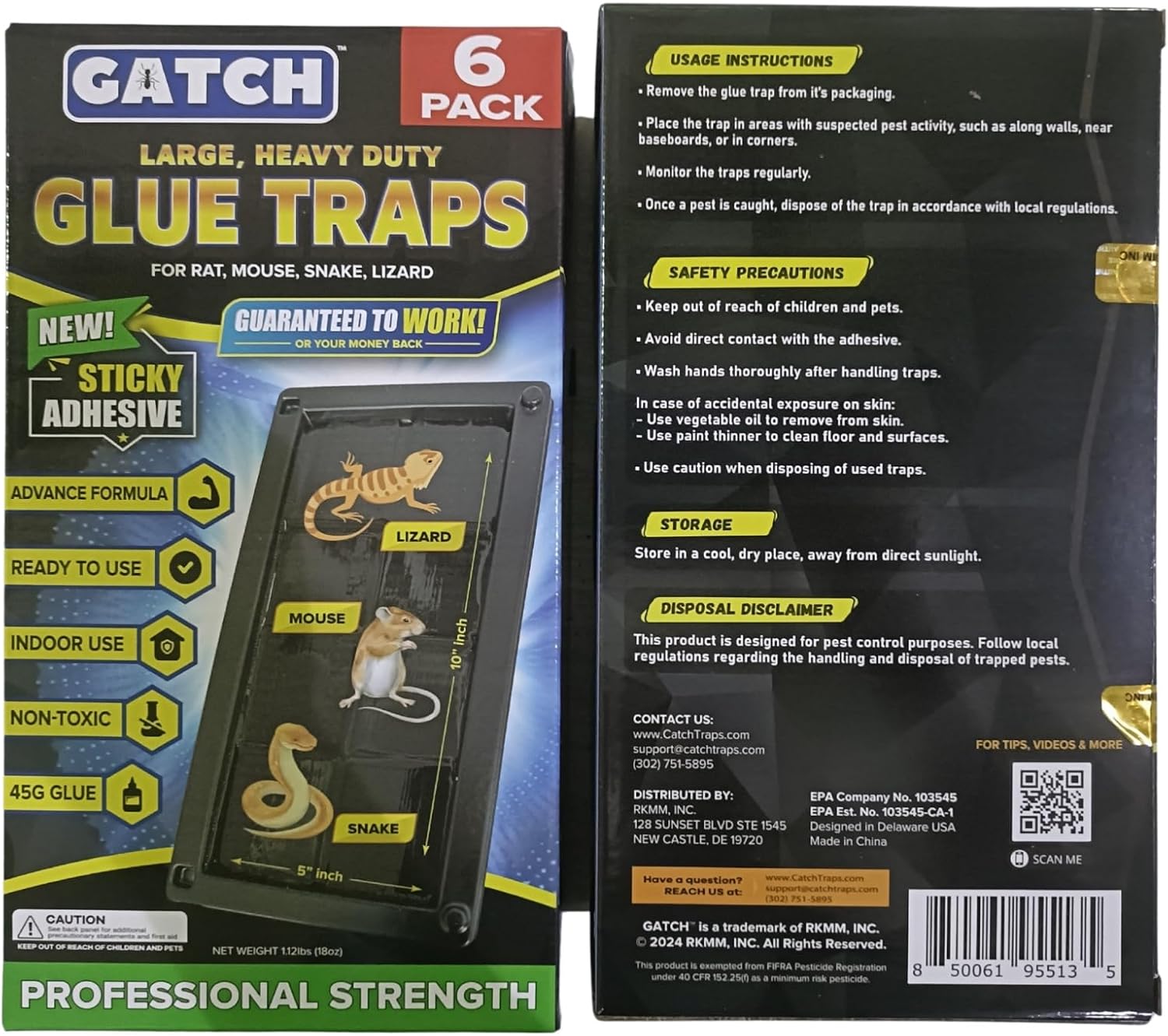 Mouse & Insect Glue Boards (50 Pack), Sticky Mouse Traps Indoor for Home, Pre-Baited Glue Traps for Mice Rat Bugs Cockroach, Adhesive Roach Traps Indoor, House Pet Safe Pest Control