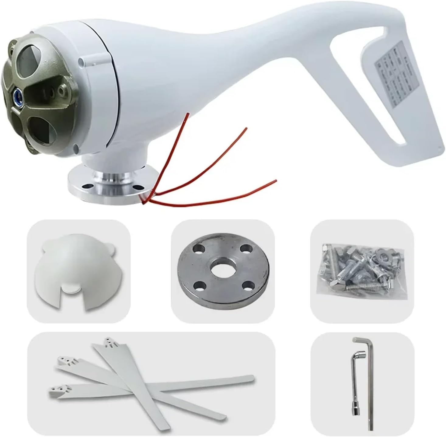 400W Wind Turbine Generator AC 12V/24V 3/5 Blades Windmill Wind Turbine for Home Use Windmill Generator with Charge Controller Low Starting Speed for Home(5 Blades,24V)