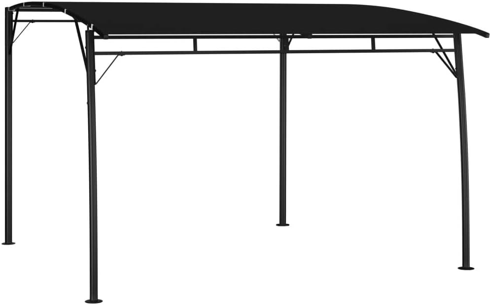 Anthracite Outdoor Gazebo Canopy, 10x10ft Powder-Coated Steel Frame, UV-Protected Polyester Fabric for Patio, Garden, Backyard Parties Outdoor Structures