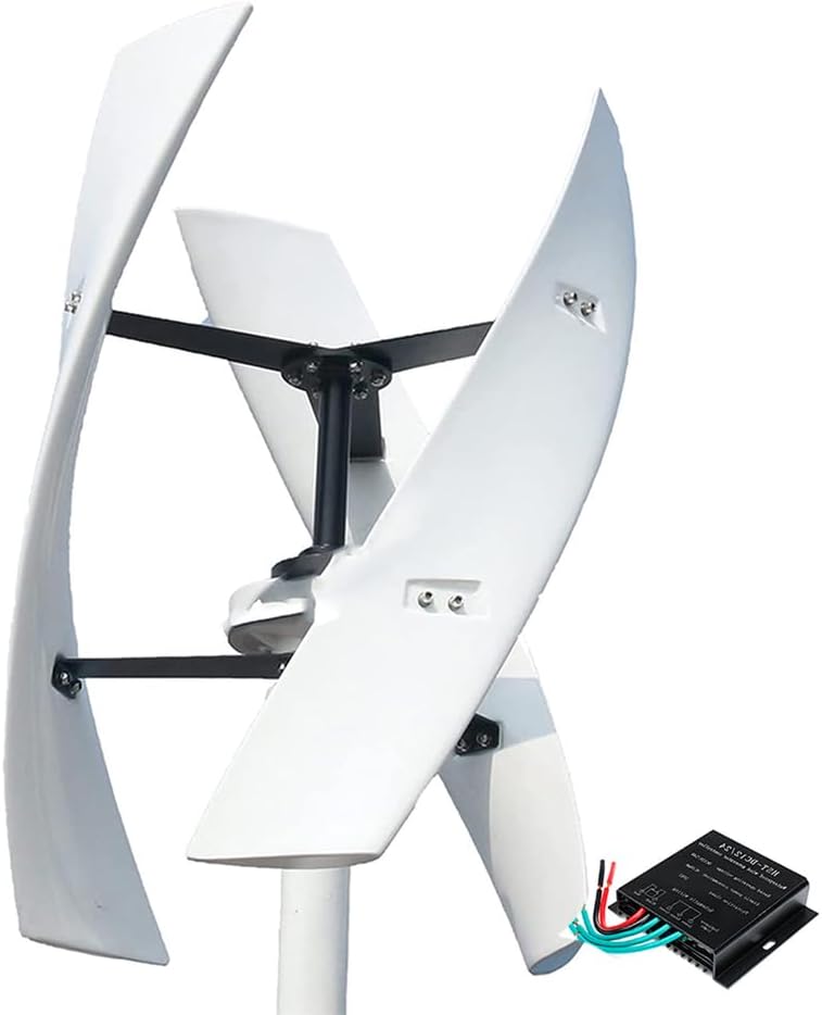 220V, Low Speed 3 Blades Wind Turbine 12V 24V 48V Vertical Axis Wind Turbine Generator with MPPT Controller for Emergency Power Generation for Outdoor 3000W