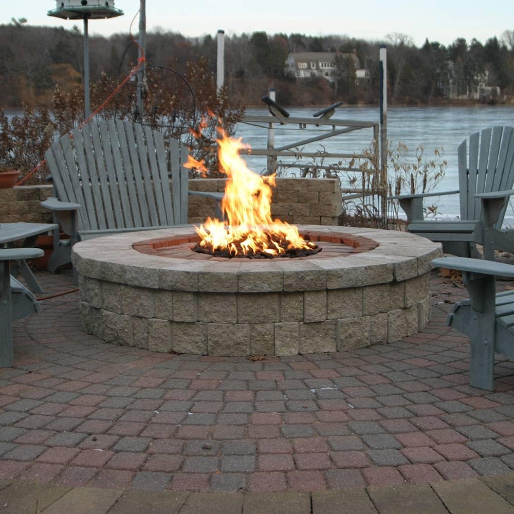 HPC Fire Spark Ignition Fire Pit Burner Kit (PENTA19-FPK-NG), 19-Inch Bowl Pan, Natural Gas