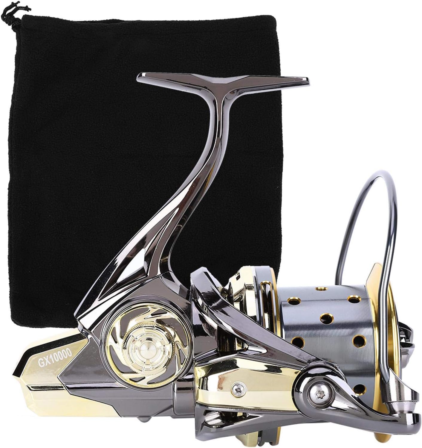 OUKENS Other Fishing Tools and Accessories Fishing Reel, All Metal High Strength Guide Rod Structure Anti-Seawater Spinning Fishing Reel for Long