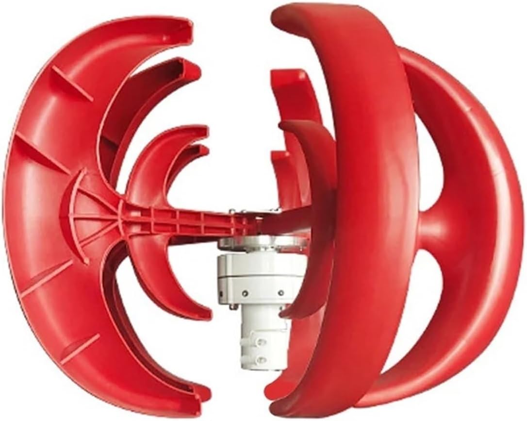 200W Wind Turbine Generator Kit, Vertical Axis Wind Turbine DC 12/24V Wind Power Turbines Generator 5 Blades Wind Turbine Generator Low Starting Speed for Home