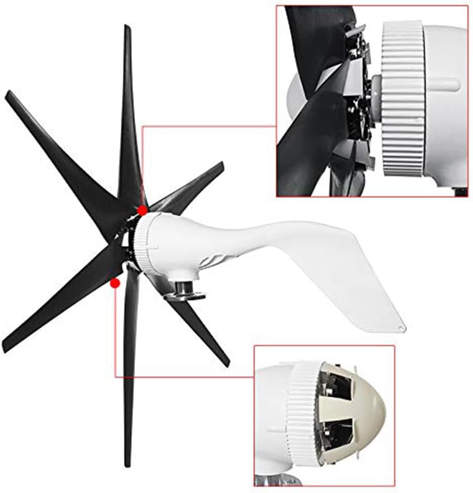 12000W 12V/24V Wind Turbine Generator Kit, Wind Power Generator for Marine, Home, Windmill Generator Suit for Hybrid Solar Wind