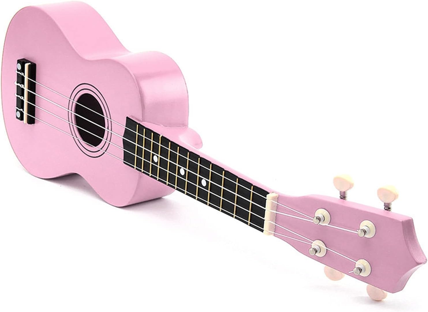 21 Inch Basswood Soprano Ukulele Guitar Rosewood 4 Strings Ukulele Bass Guitar Uke Kids Gift Musical Instruments Ukuleles (Color : Pink)