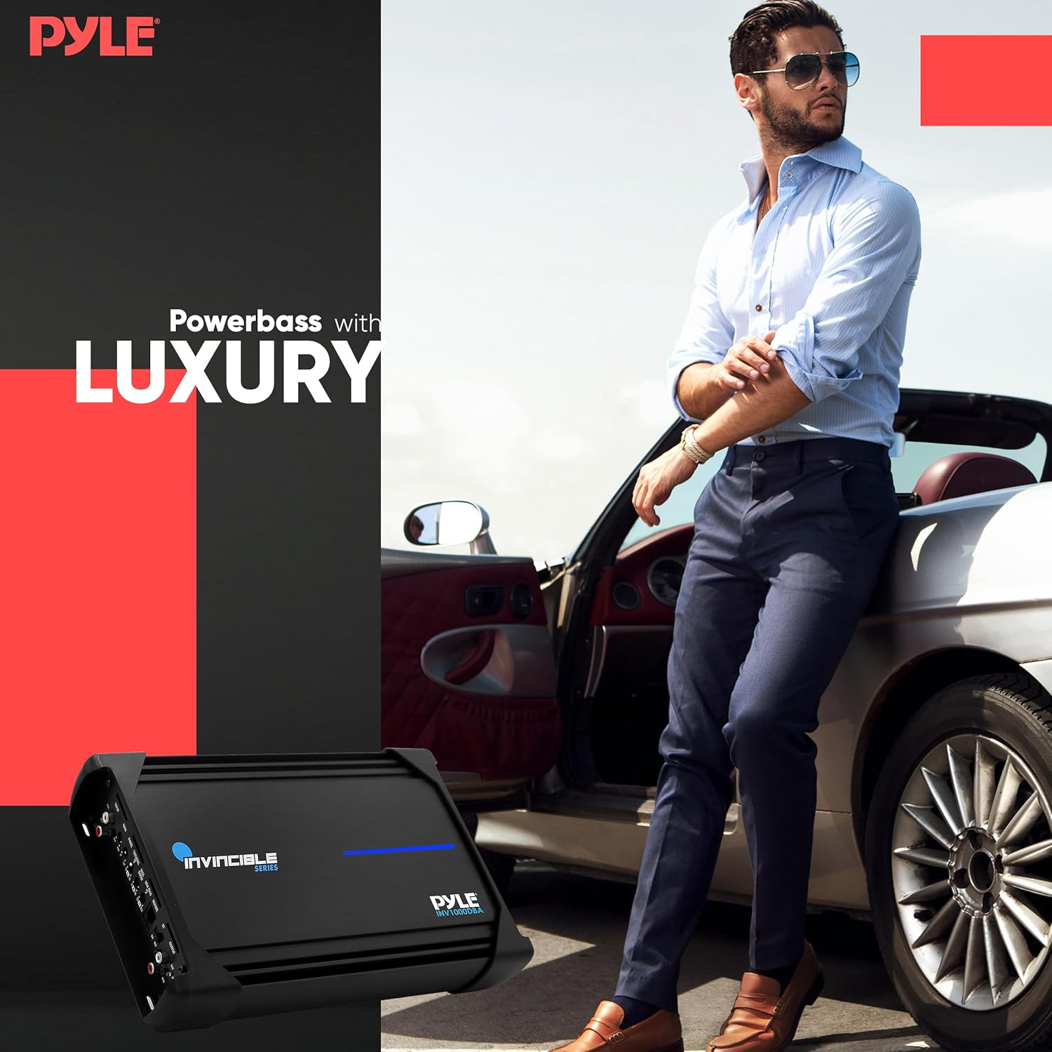 Pyle 1Channel 2000W Class D Car Audio System Amplifier, 14