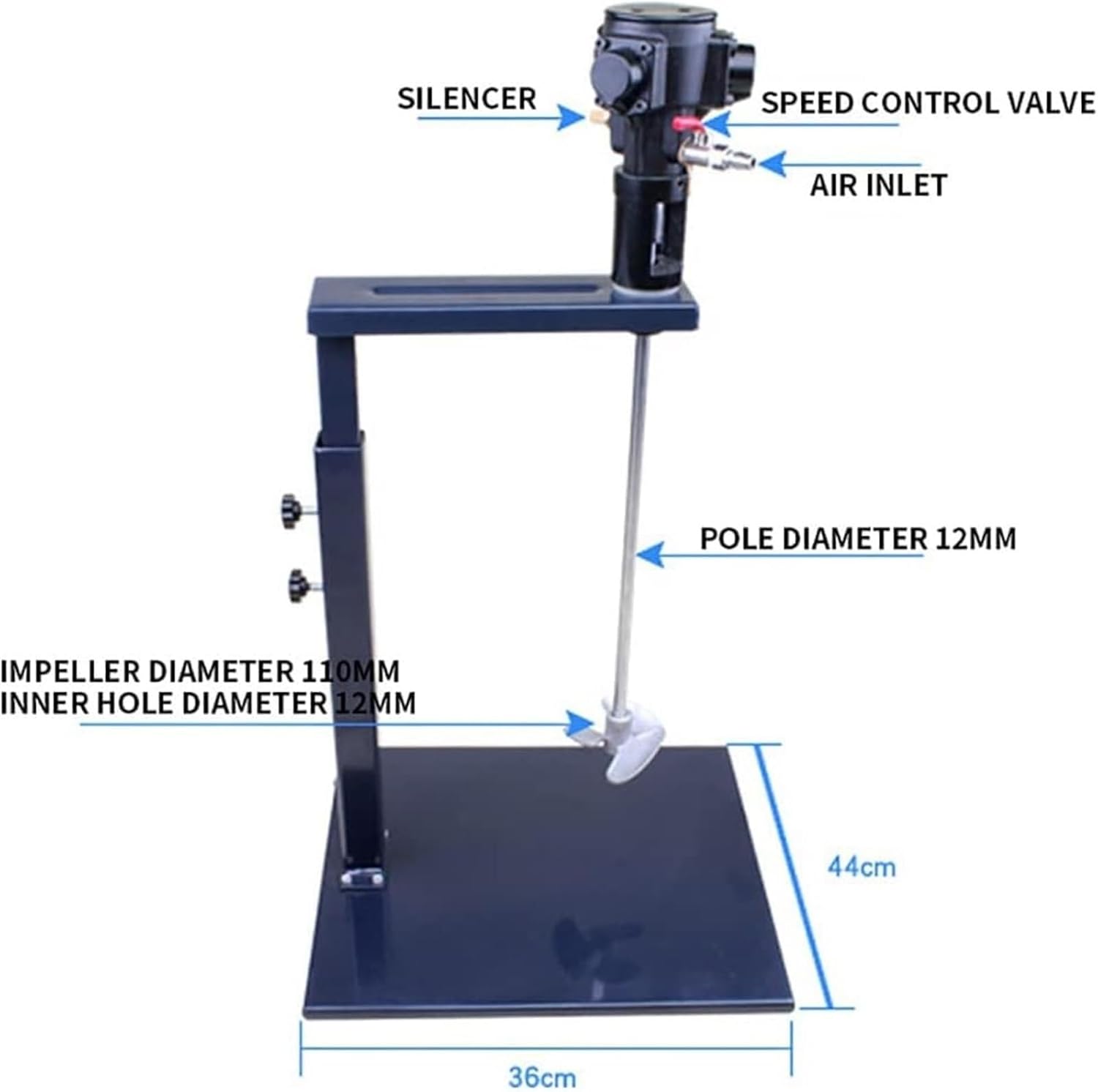 5 Gallon/20L Automatic Lift Paint Stirrer, Pneumatic Paint Mixer, Desktop Vertical Air Agitator, Ink Mixing Stirring Machine for Industrial Paint Mixing, Dye Mixing, Hydrosol Mixing