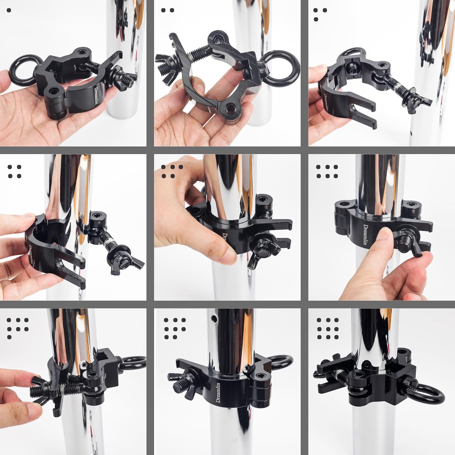 Dreamlin Dance Pole Hanging Clamp for Pole Dancing Accessories and Aerial Silks Silkii Equipment Grip for Flying Pole Dance Swivel Aerial Yoga for Home