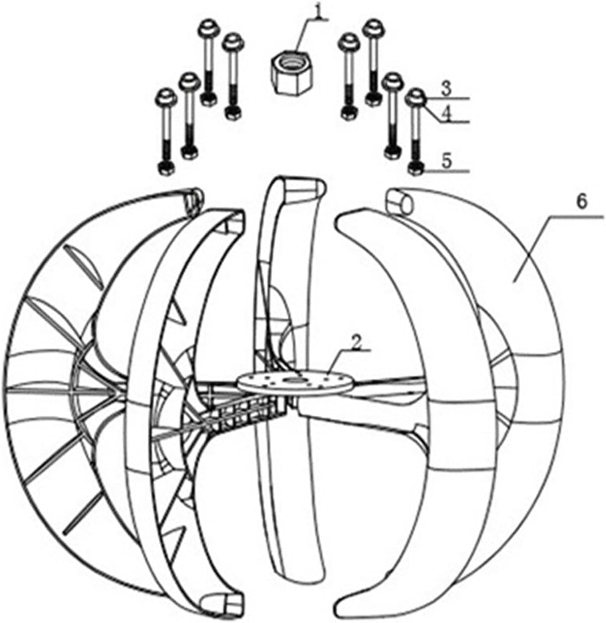 Wind Generator, Wind 300w 24v Vertical Axis Wind Energy Generator Home Wind,for Home Boat Marine(with Controller_24V_500W)