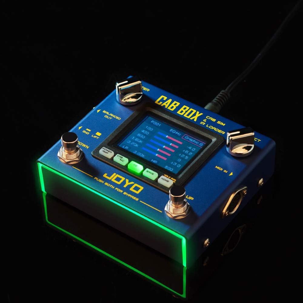 JOYO Cabinet Modeling Power-amp Simulation Effect Pedal R-08 Bundle with Mono 6.35mm Guitar Pedal Amplifier Instrument Cable 15 Feet CM-12