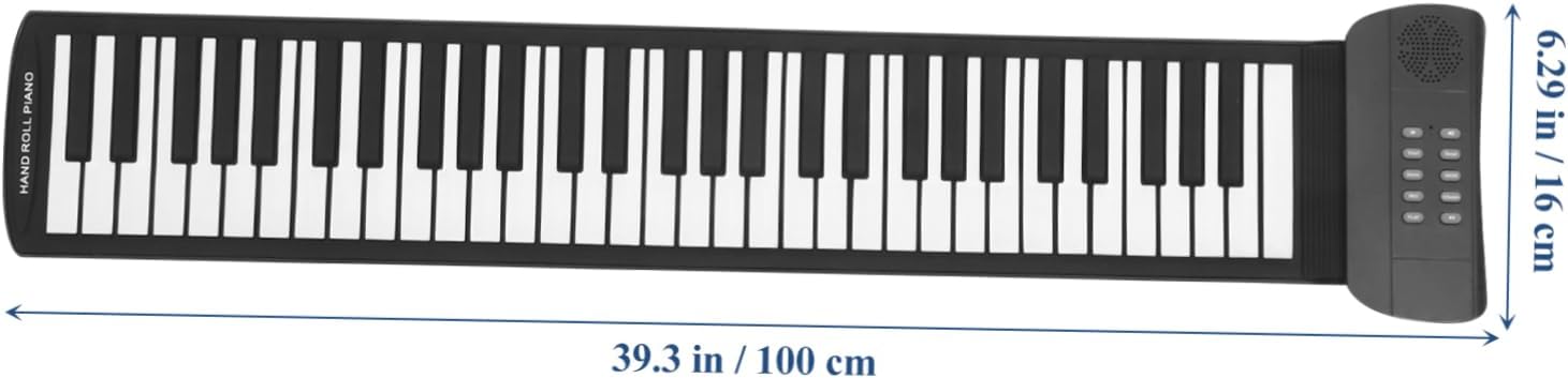 Keys Portable Up Piano Durable Silicone Electronic Keyboard for Beginners Lightweight Easy to Carry for Music Lovers