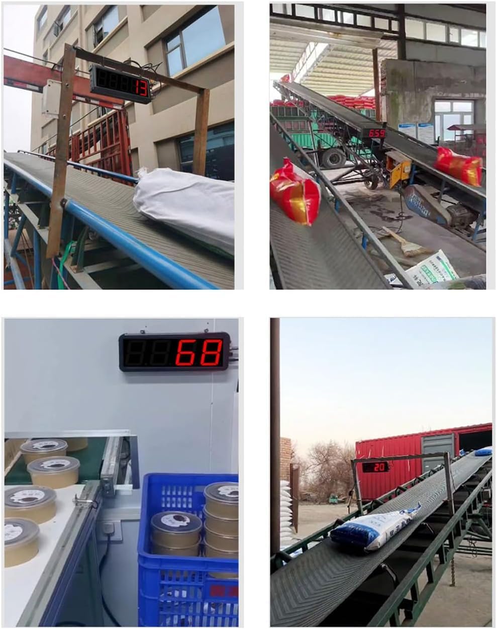 Led Digital Counter,3in 4-Digit Digital Electronic Counter, Red Display Digital Counter 0-9999 With Remote Control, Production Line Counting Screen, for Factories and Workshops, Airports Stations