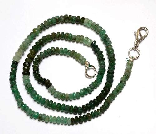 1 strand natural 16 inches stands gems natural,super rare multi emerald faceted roundels beads necklace 3 to 4 mm