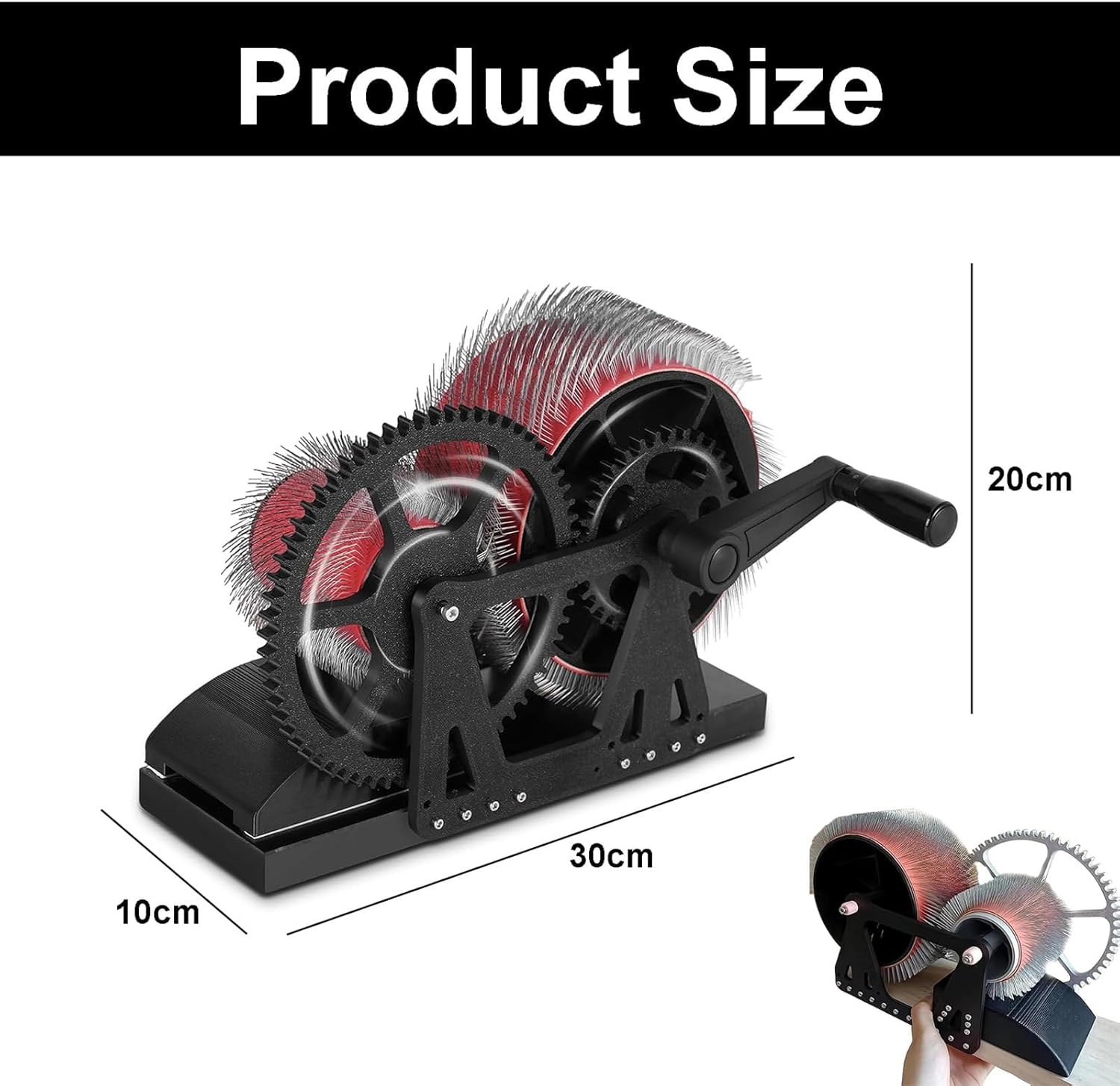 Manual Wool Carding Machine,Wool Felt Drum Carder with Hand Crank, Fast Color Mixing, Combing, Spinning,Wool Fibers Color Mixer, for DIY Wool Felt, Handicraft Enthusiasts