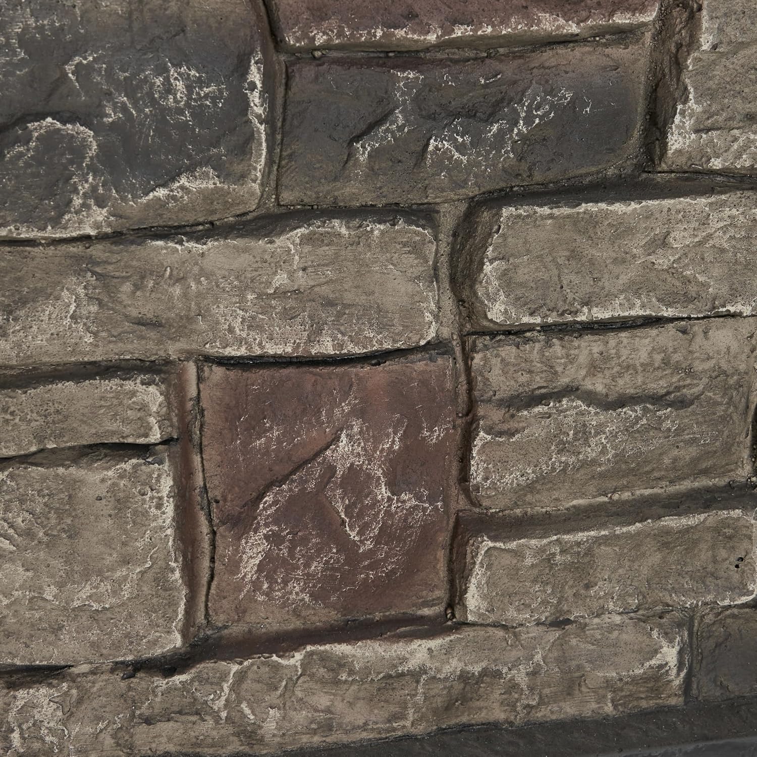 Propane Fire Pit Table, Rectangle 50,000 BTU Outdoor Fire Pit, 56 Inch Portable Gas Fire Pits for Patio Backyard Garden, Faux Stone Magnesium Oxide Design, Not Included Propane & Cover - Stone Gray