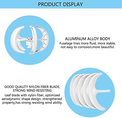 12000W Vertical Axis Wind Turbine Generator - 5-Blade Kit for Home & Camping, Low Wind Speed (2M/S) Power Solution, Efficient Renewable Energy, Eco-Friendly White Design