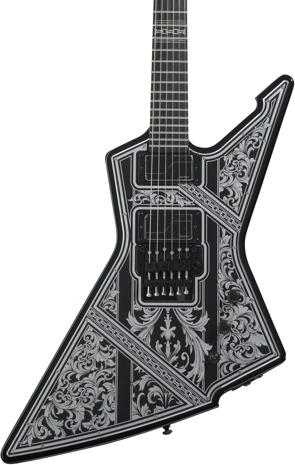 Schecter E-1 FR Przym Palladium Electric Guitar - Gloss Black, Przym