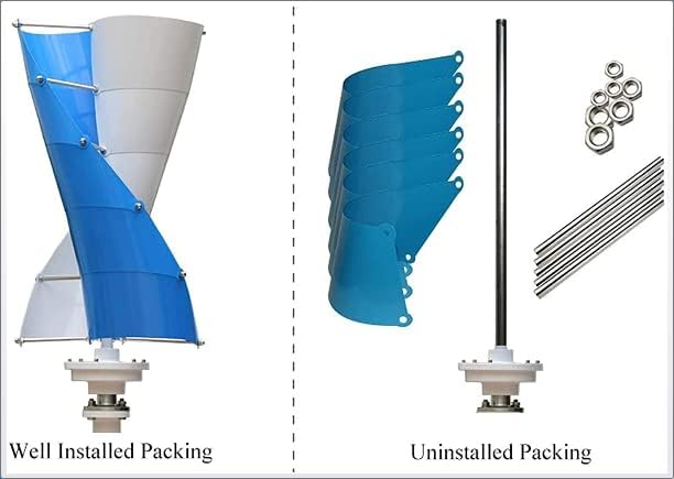 8000W Home Wind Turbine, 12V 24V 48V AC Permanent Magnet Wind Turbine Suitable for Household Power Generation, Camping, Boats