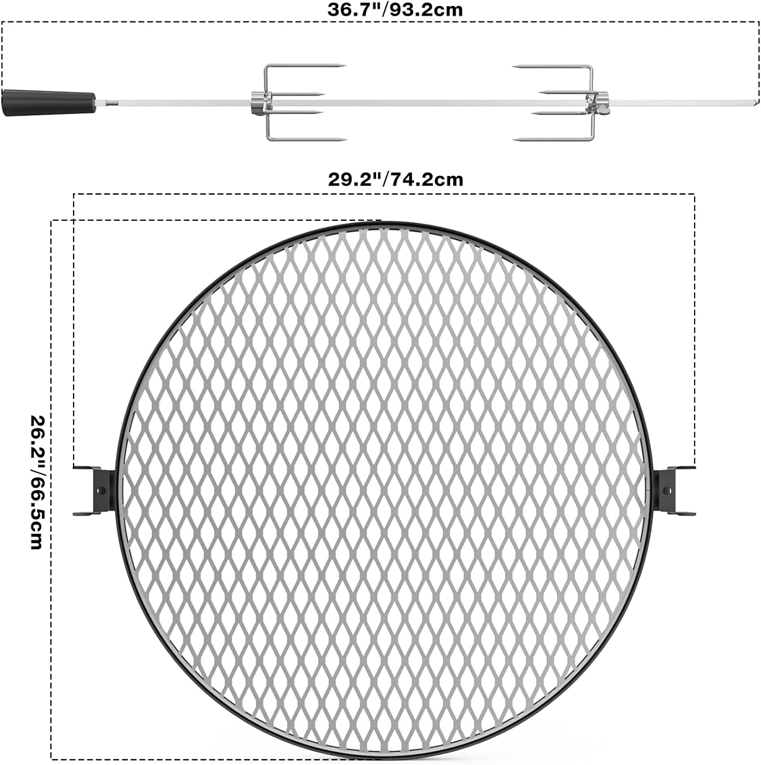 Onlyfire Santa-Maria Style Rotisserie Rotating System for Solo Stove Yukon 27