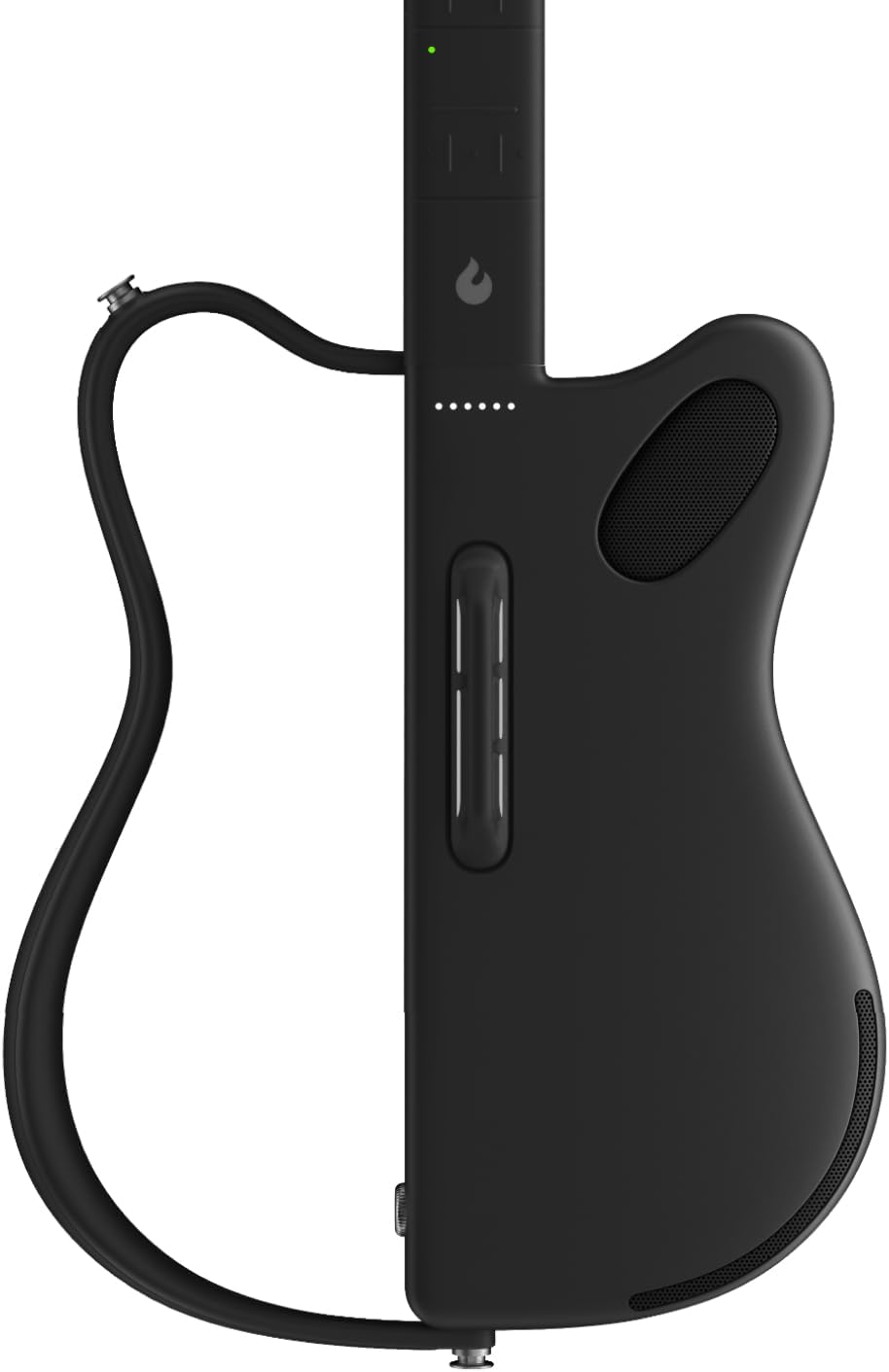 LAVA GENIE Stringless Smart Guitar, No Strings Attached, Hundreds of Instrument Presets, Onboard Speaker, Foldable, Detachable, Black, 30.5 inch.