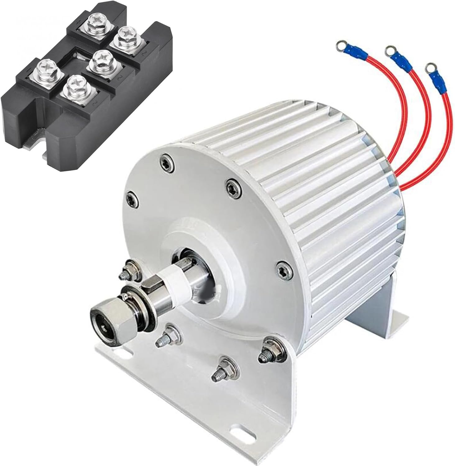 Low Speed 12000W 12V 24V 48V 3 Phase Gearless Permanent Magnet AC Alternator for DIY Horizontal Wind Turbine (with Rectifier﻿)