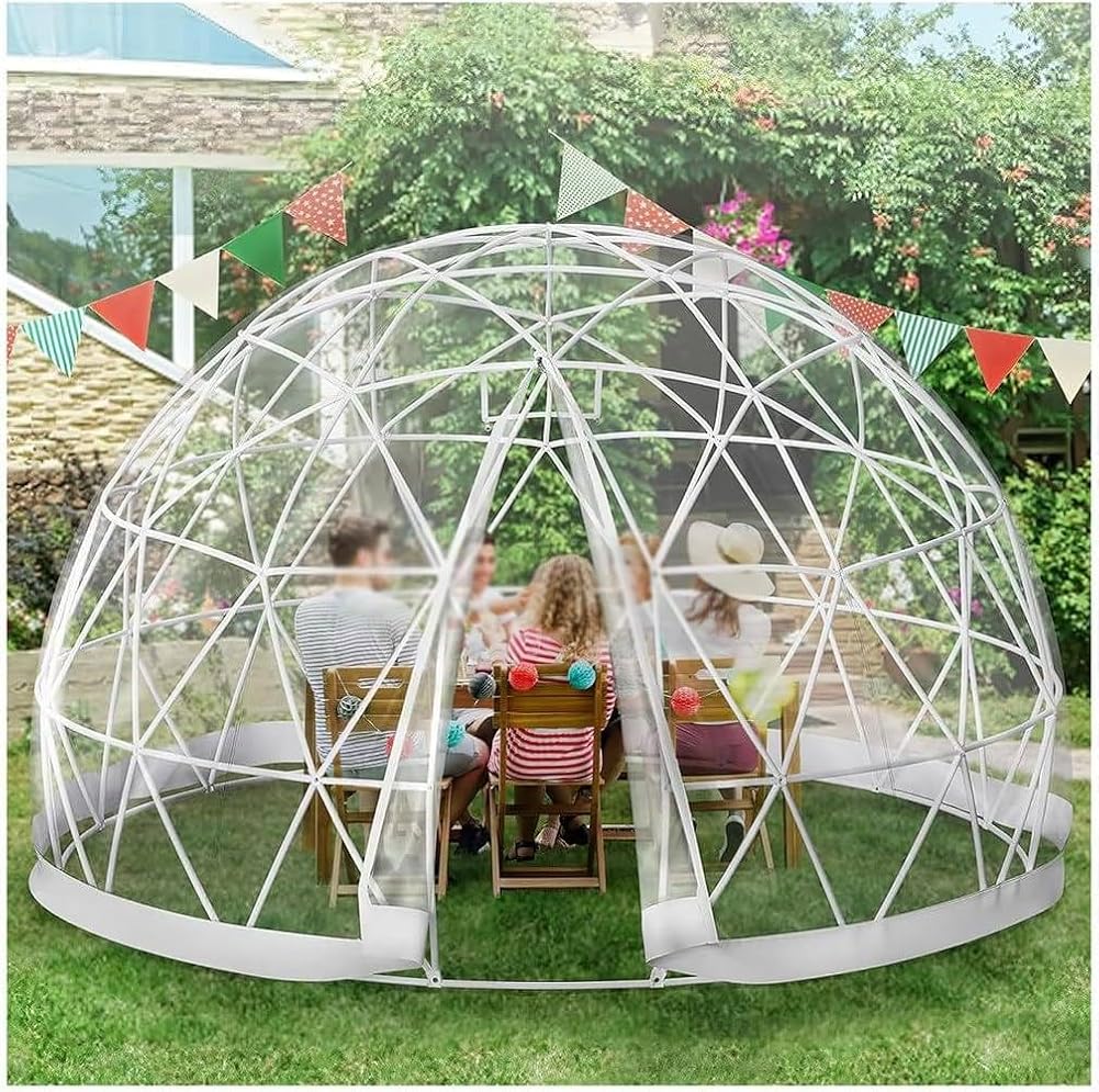 Garden Dome Bubble Tent House Room, 12x7ft Bubble Tent,Garden Outdoor Clear Dome Shelter, PVC Transparent Bubble House Dome House, Cabin Bubble Tent for Family Backyard Outdoor Party