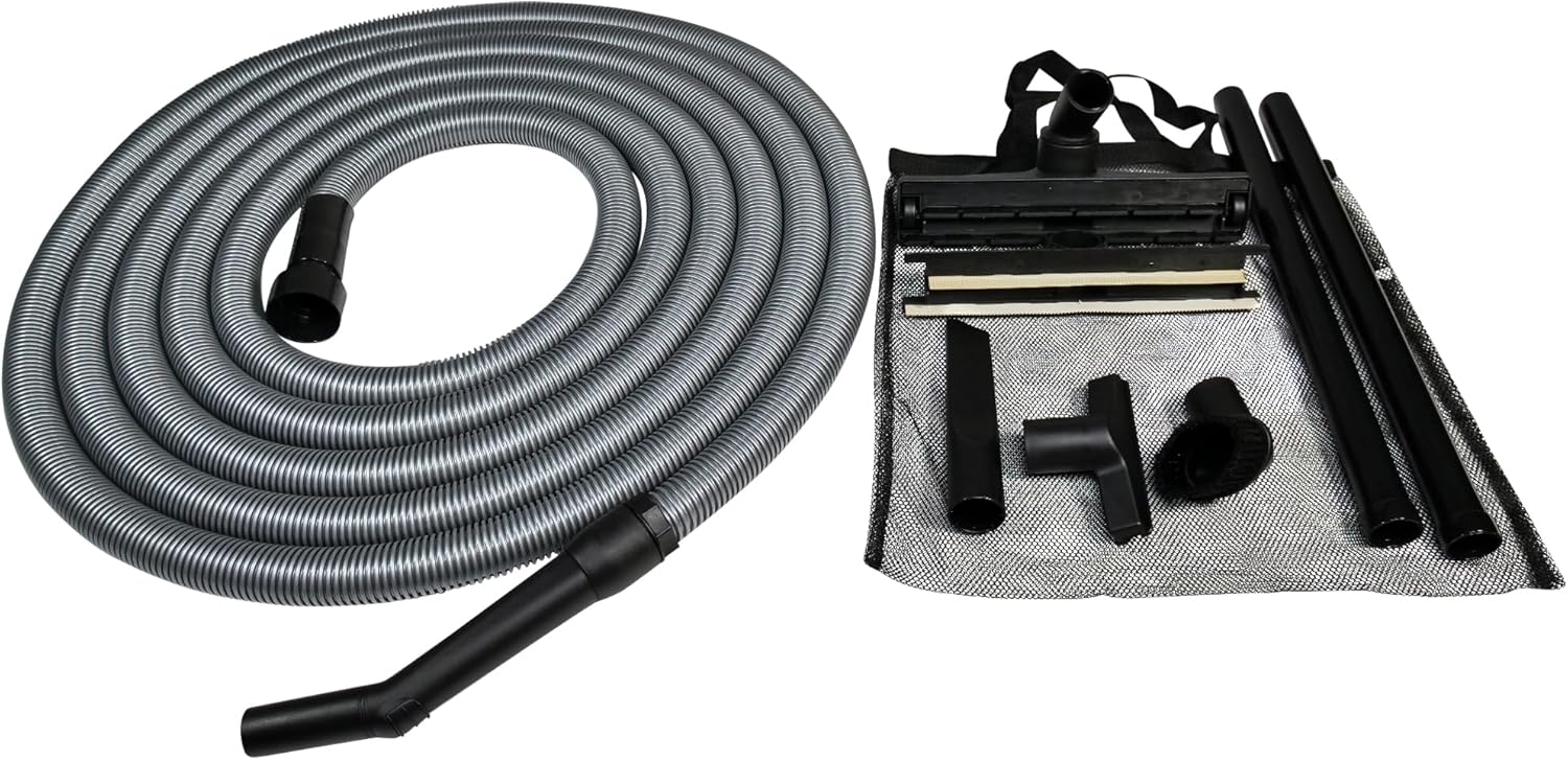 Cen-Tec Systems Wet/Dry Shop Vacuum 30 Ft. Hose Kit with Accessories and Squeegee Tool