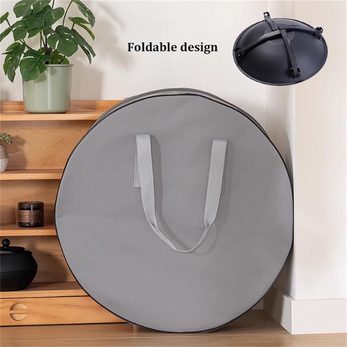 21.6'' Outdoor Fire Pit, Wood Burning Fire Pits,Heavy Duty Folding Firepit,Outdoor Garden Patio Heater,Grill Camping Bowl BBQ,for Camping Beach Bonfire Picnic Backyard Garden