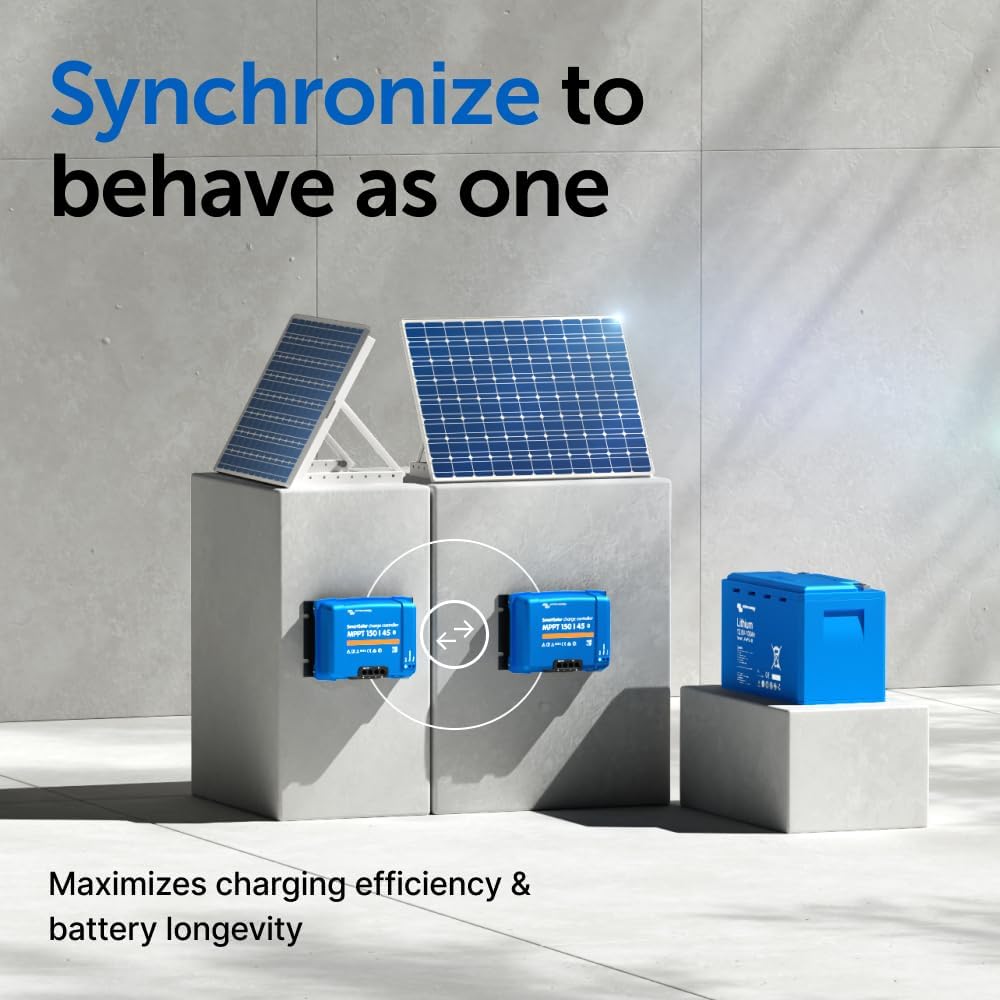 Victron Energy SmartSolar MPPT Solar Charge Controller (Bluetooth) - Charge Controllers for Solar Panels - 150V, 45 amp, 12/24/36/48-Volt