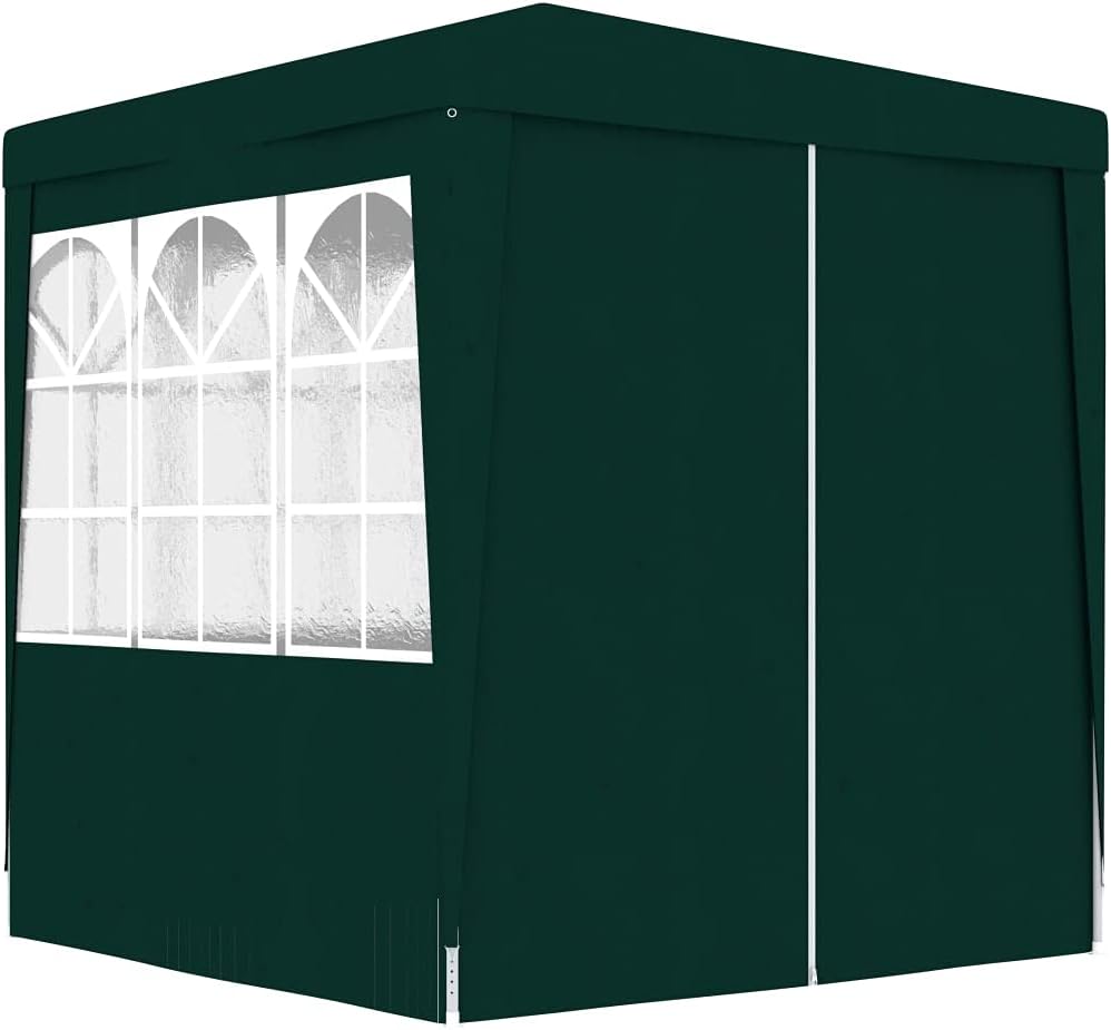 Professional Party Tent with Side Walls 6.6'x6.6' Green 0.3 oz/ft,Party Tent Durable and WaterResistant Outdoor Canopy for Entertaining Outdoor Structures, Outdoor Canopies, Gazebos