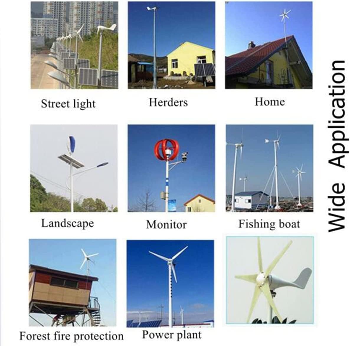 8000W Wind Power Turbines Generator, Windmill Generator for Boat with MPPT Controller Low Noise Low Wind Speed Start
