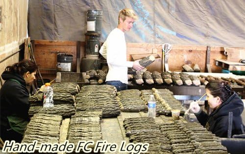 KIVA 7 Myard Country Oak Fire Gas Log Sticks (Logs+Hearth Kit+Propane Valve) for Propane Fireplace or Fire Pit