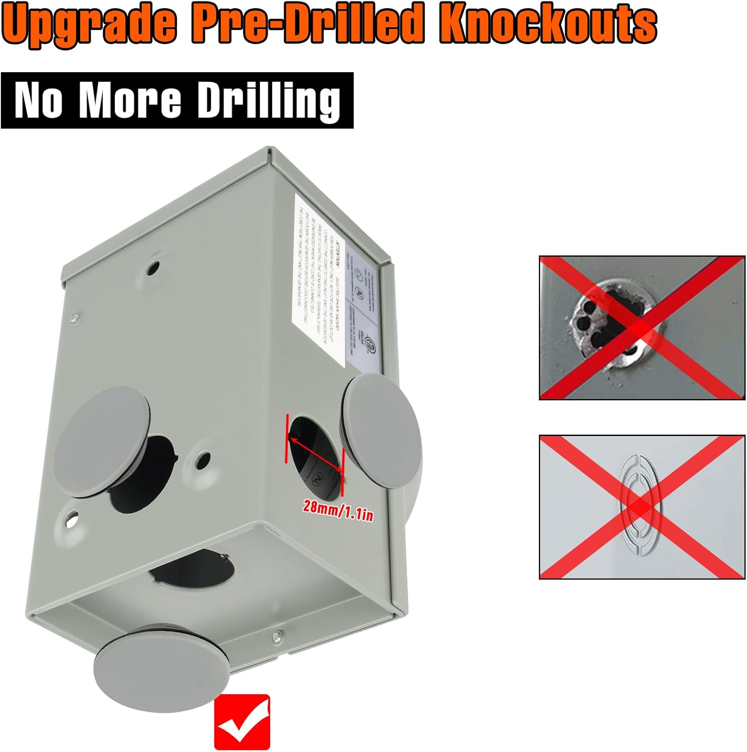 50 Amp Generator Cord and Power Inlet Box Combo Kit 20 FT, NEMA 14-50P SS2-50R STW 6/3+8/1 AWG Generator Cable and NEMA SS2-50P Power Inlet Box for Generator to House, ETL Listed